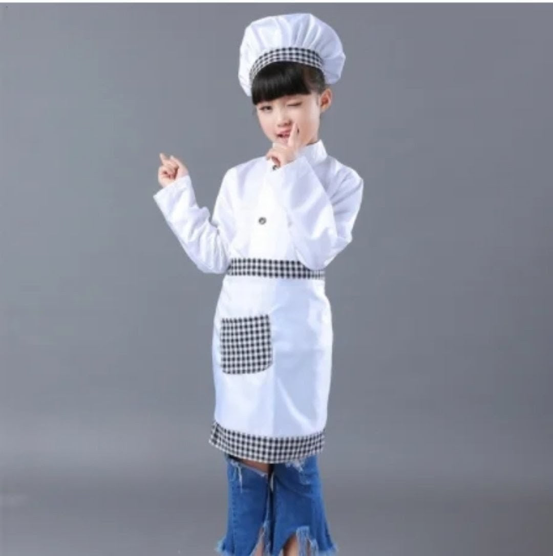 3pcs Children Professional Chef Costume Set