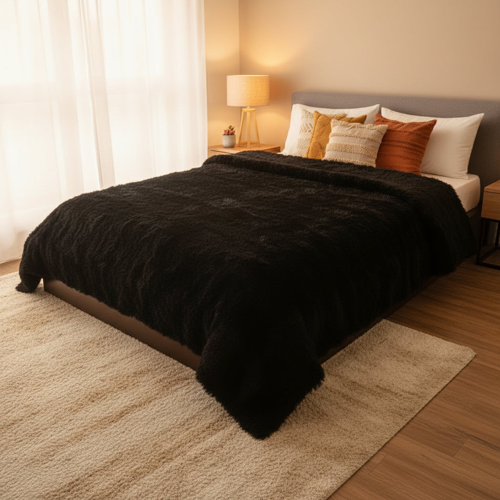 Single Velvet Plush Fluffy Duvet 4 × 6 and 5 × 6