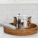 Round Rattan Serving And Decor Tray