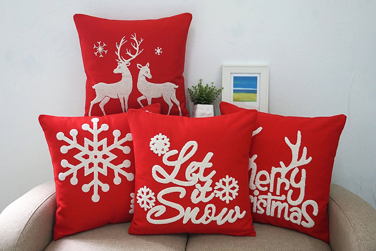 Christmas Decorative Cotton Pillow Cover 45 × 45cm