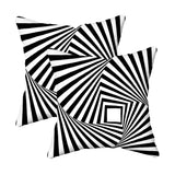 2 Pcs Geometric Contrast Pillowcases