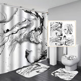 4pcs Bathroom Set Marble Effect