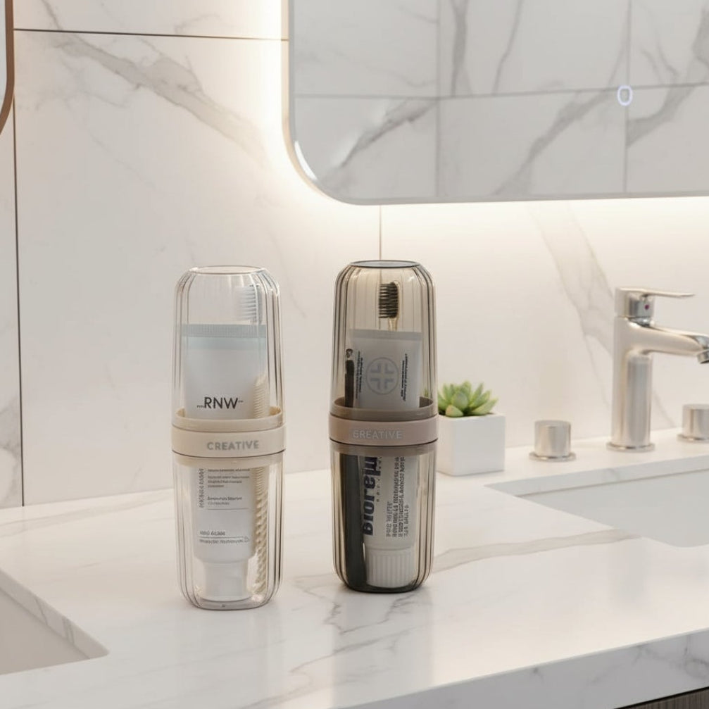 2Pcs Acrylic Toothbrush Holder