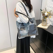 Shoulder Bag, Geometry Pattern Solid Colour 31x11.5x28.5cm 