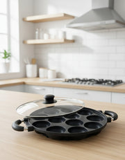 12 holes non stick round snack maker pan.