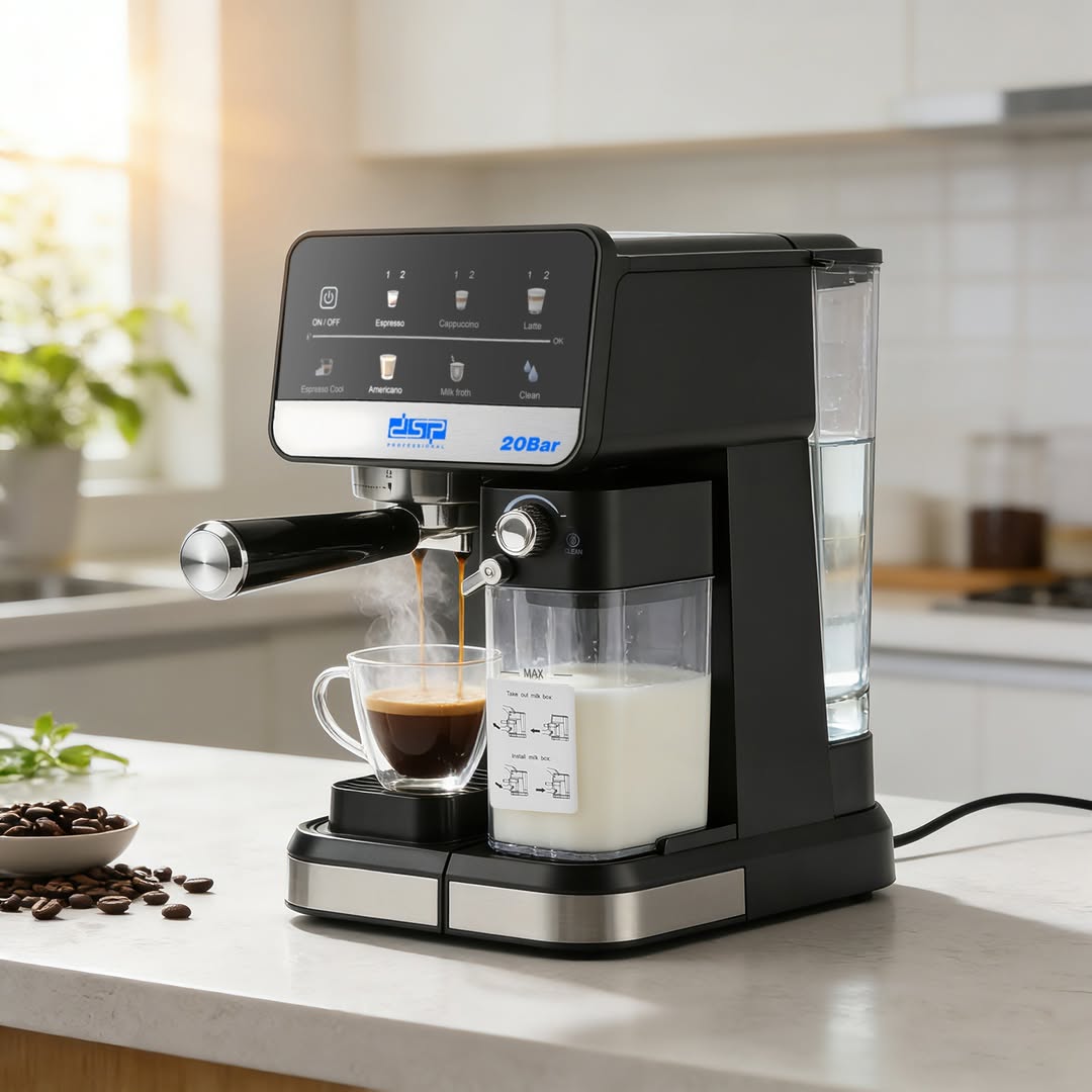 Ulka 20 Bar Espresso Coffee Maker Touch Screen with Milk Frother