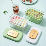 Multilayer 48-Grid Ice Cube Tray Box with Top Press Cover & Shovel
