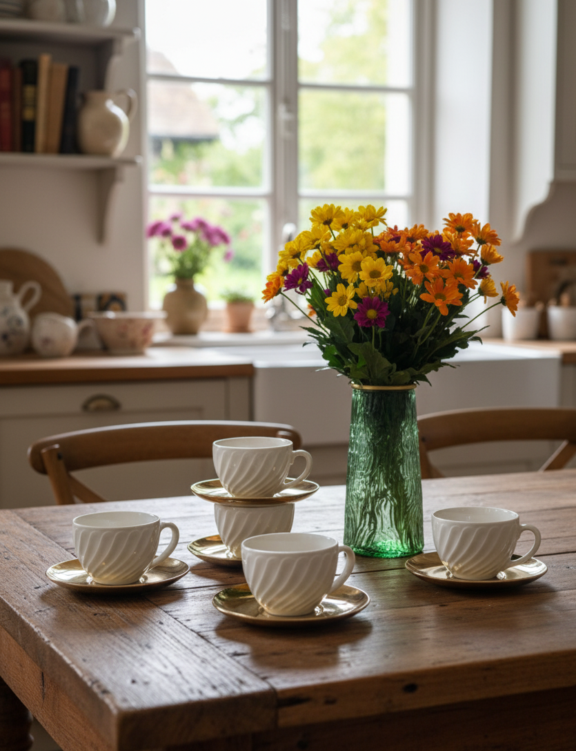 12Pcs Cup With Saucer Set