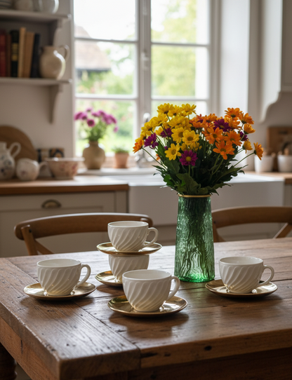 12Pcs Cup With Saucer Set