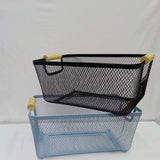 Iron mesh basket with wooden handles