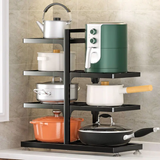 Multilayer Metallic Pot Storage Rack 3/4 Shelves