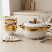 14pc Porcelain Soup Bowl Set Elegant Serving Bowl