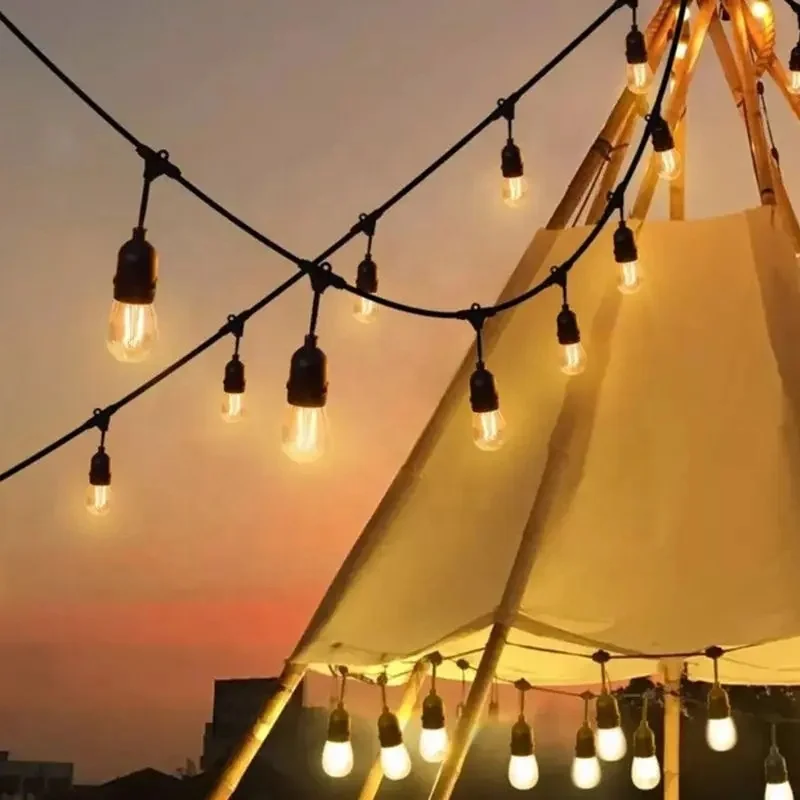 Solar String Lights with 10 Replaceable Bulbs