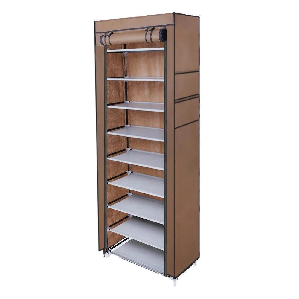 10-Tier Dustproof Shoe Rack