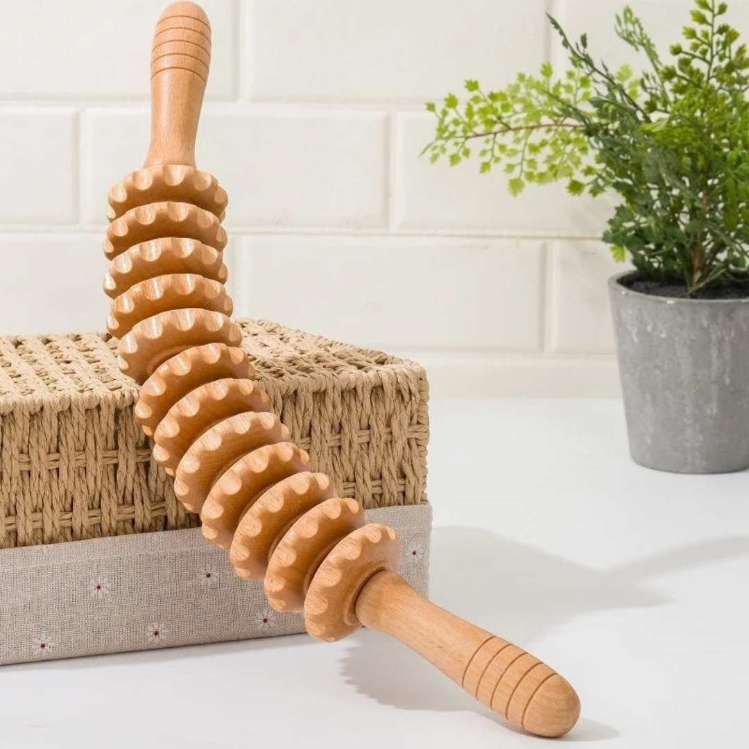 Curved Wood Massage Roller