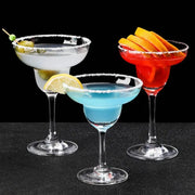 Set of 6 modern martini goblet glasses 340ml, large elegant cocktail glasses for serving drinks.