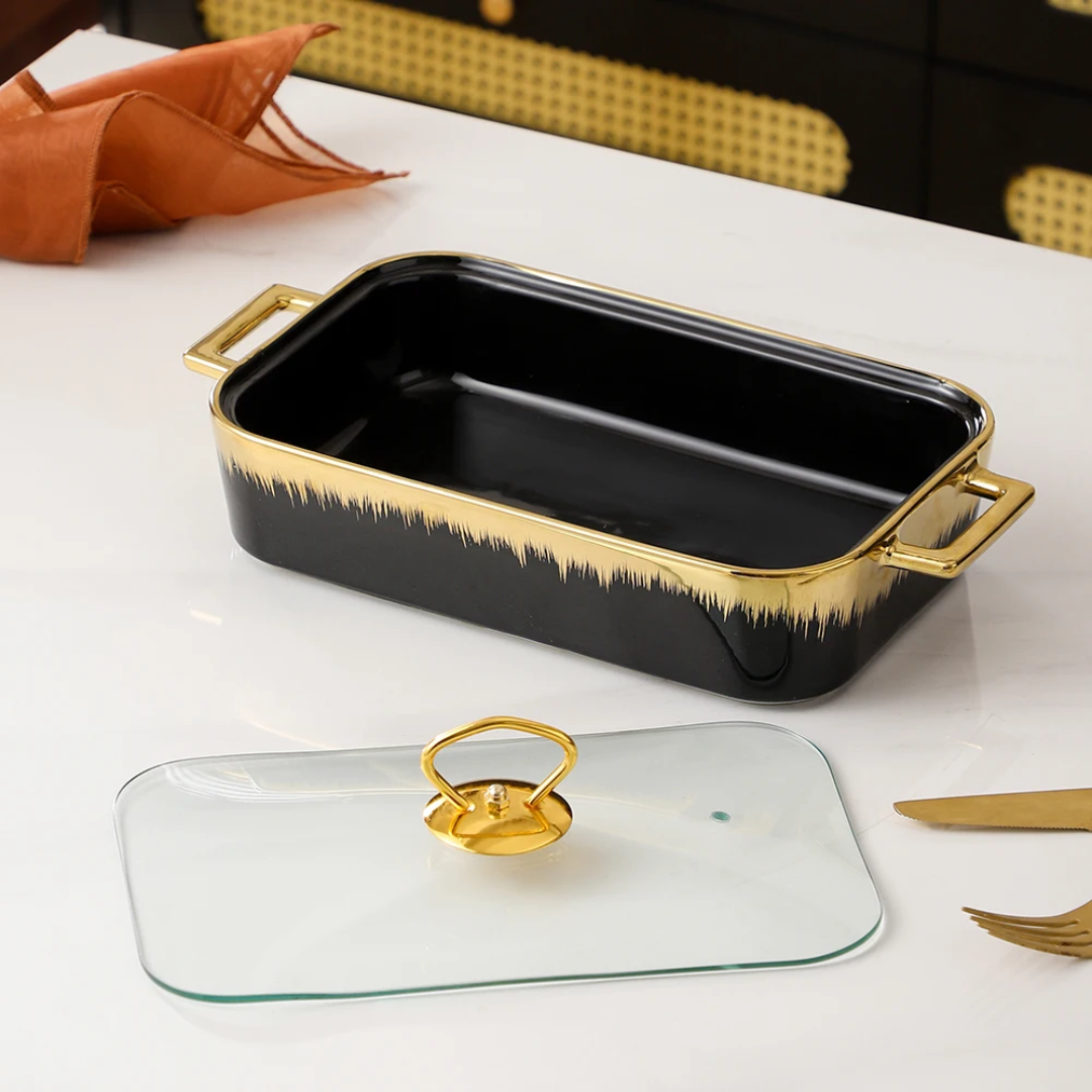 3Pcs Ceramic Chafing Dish Set