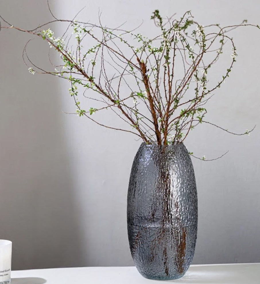 Oval Glass Flower Vase