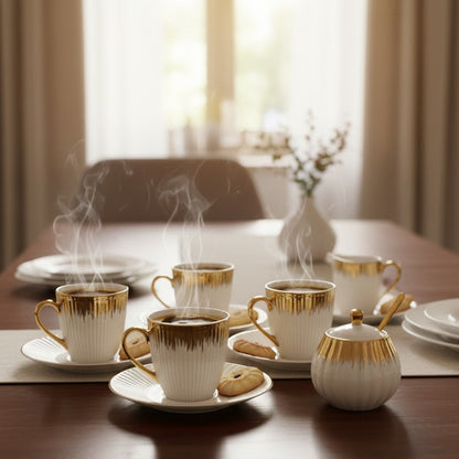 Gold Rain Mugs Set