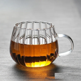 Stripped Pumpkin Shape Borosilicate Cups – 2pcs Set