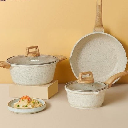Non Stick Kitchen Cookware Set Stone Coated Pots and Pans Set