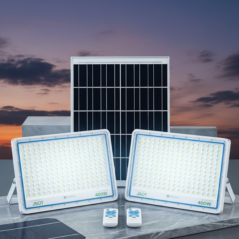 *2in1 400w+400w Solar Floodlights