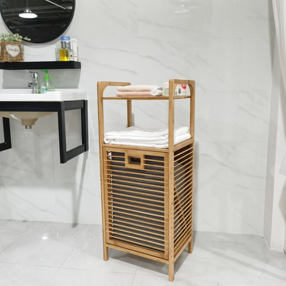 Bamboo Laundry Basket Organizer