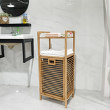 Bamboo Laundry Basket Organizer
