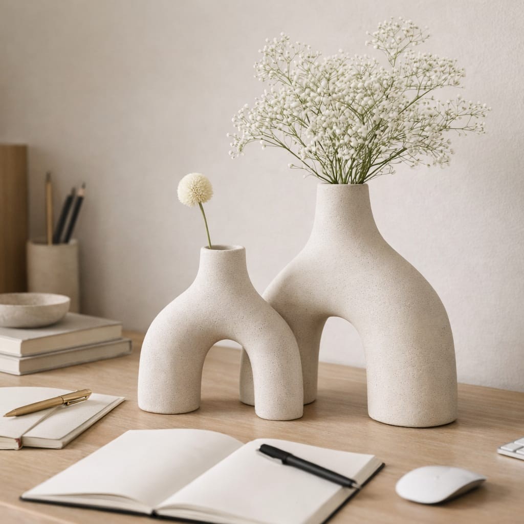 2 in 1 Decorative Ceramic Vase Set