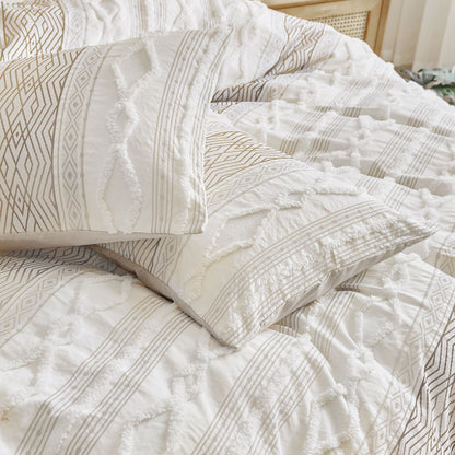 Extra Big Textured Duvet Cover Set