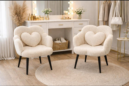 Modern accent chair for bedroom, living room, or vanity with stylish design