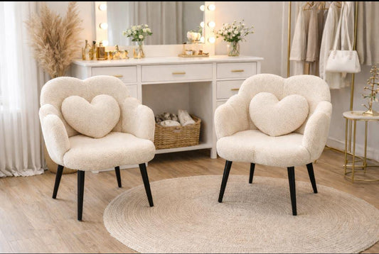 Modern accent chair for bedroom, living room, or vanity with stylish design