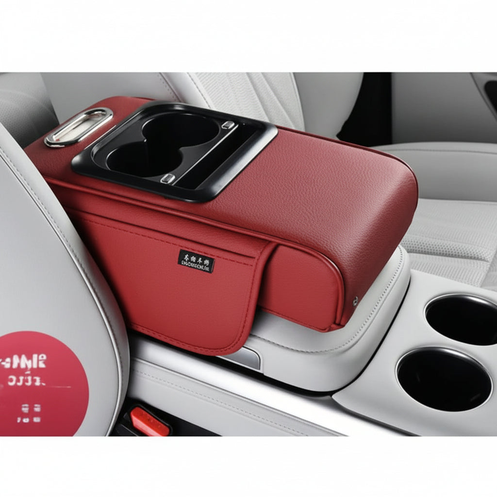 3 in 1 Car Armrest Cup Holder with USB Charger and Storage Box