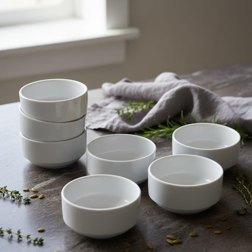 6Pcs Stackable Ceramic Bowls
