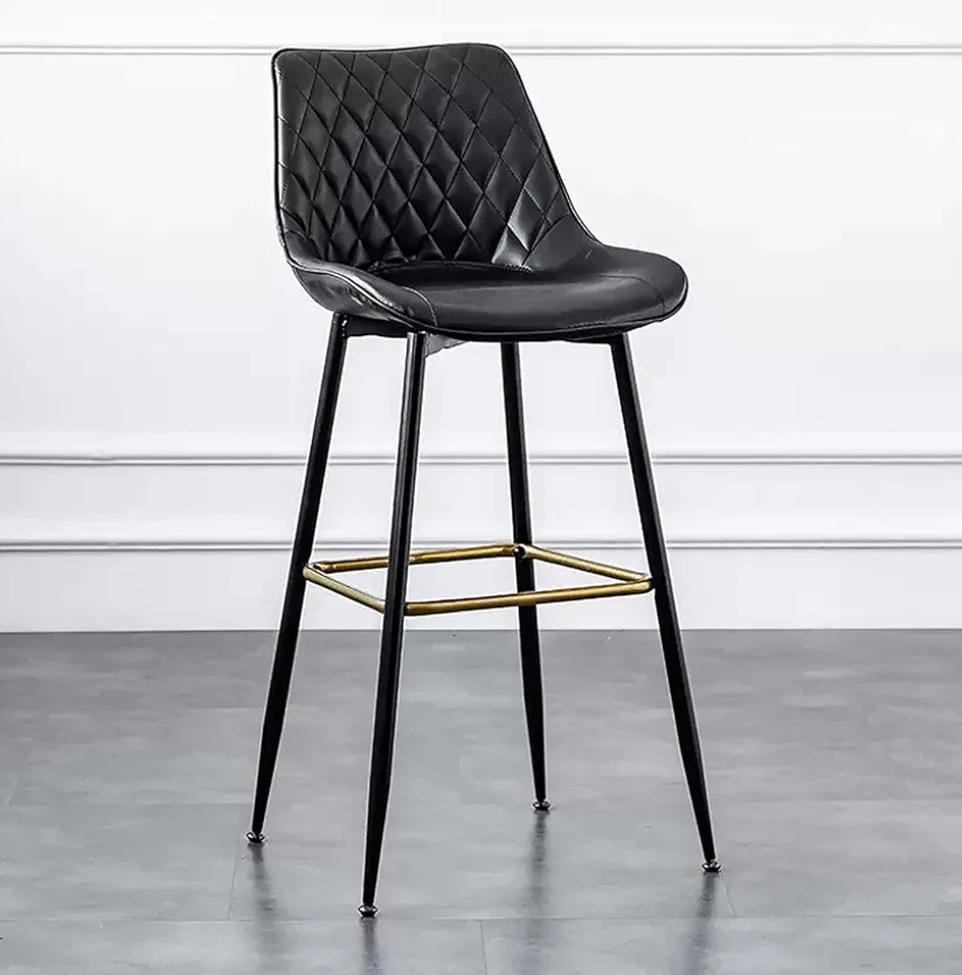 Counter Stools With Golden Decorated Footrest