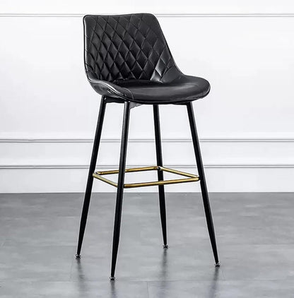 Counter Stools With Golden Decorated Footrest