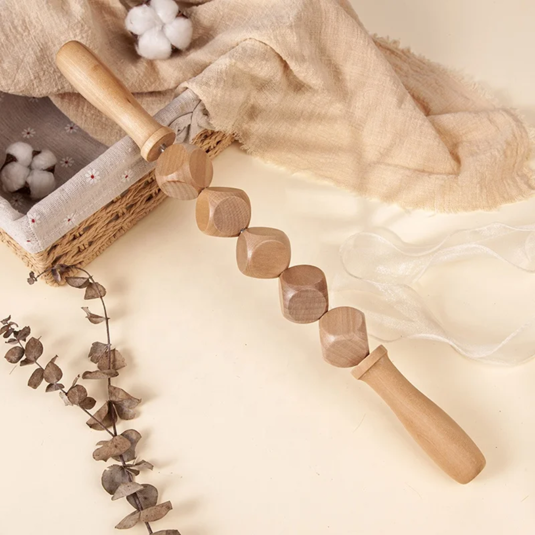 Wooden Massage Roller 6 Cube