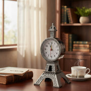 Eiffel Tower–shaped alarm clock in gold and silver