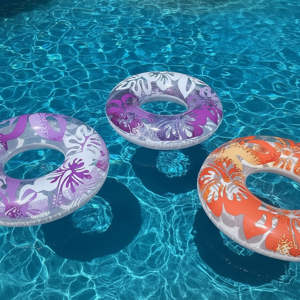 91cm Tire design inflatable pool float with handles for relaxing in pool or beach