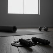 Professional skipping rope with coated wire and smooth bearings for fitness workouts