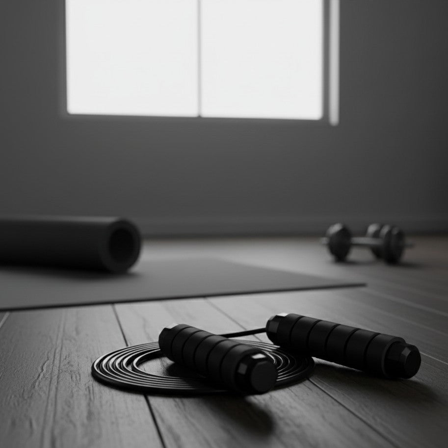 Professional skipping rope with coated wire and smooth bearings for fitness workouts