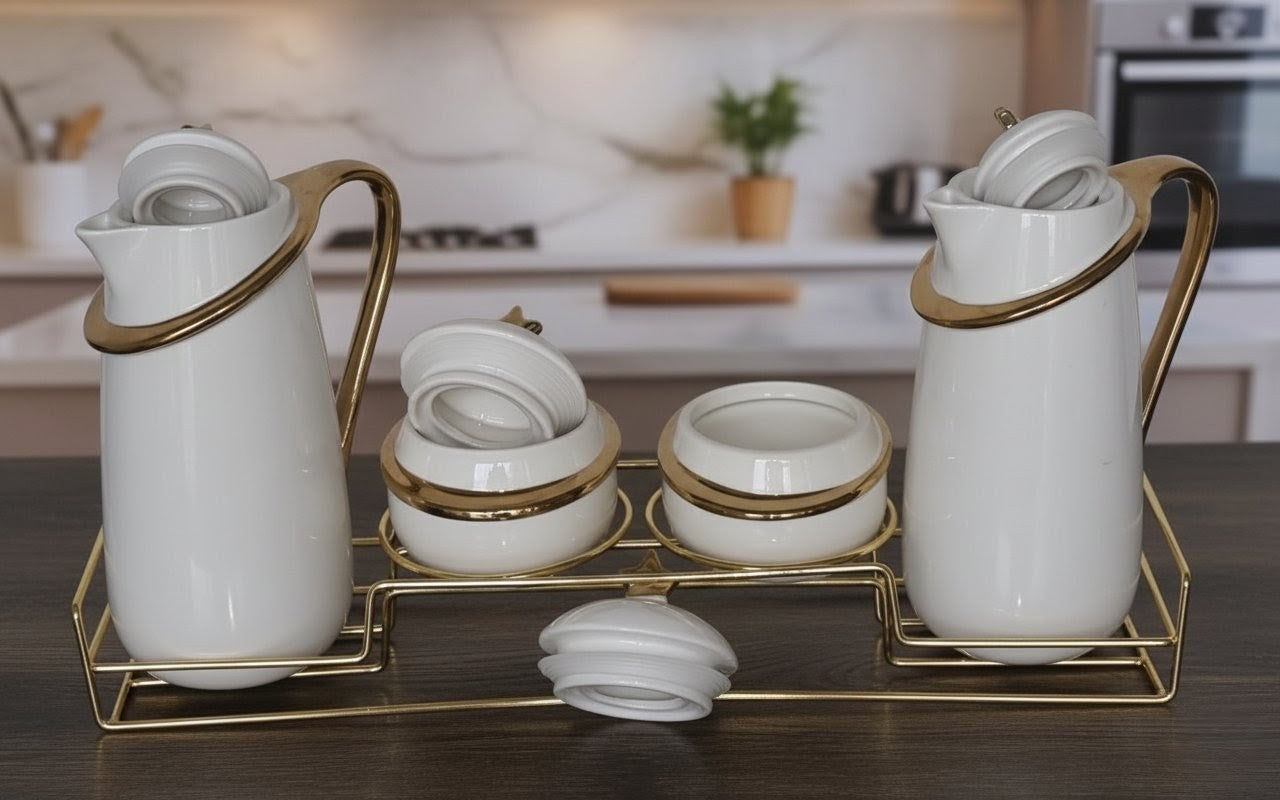 7pc Ceramic Set With Airtight Lids