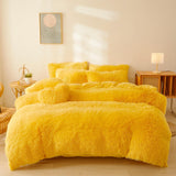 Fluffy Duvet Set with Bedsheet and Pillowcases