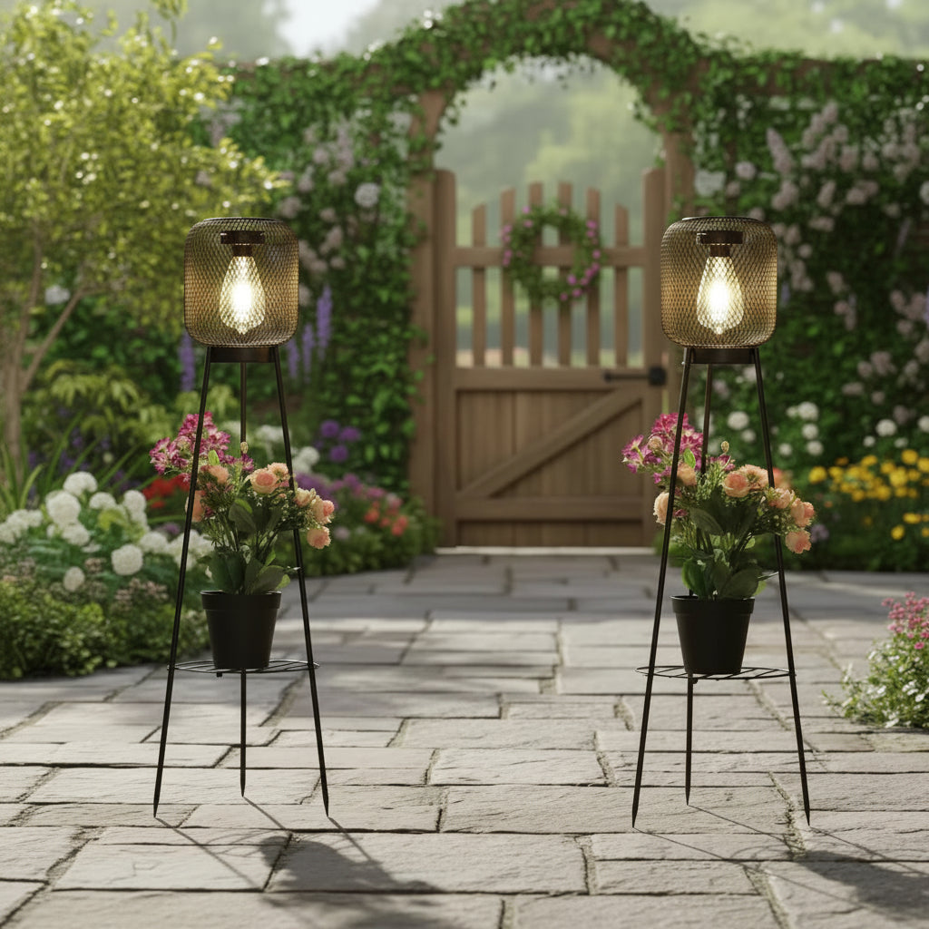 Solar Outdoor Garden Patio Lantern 80 × 22 × 22cm