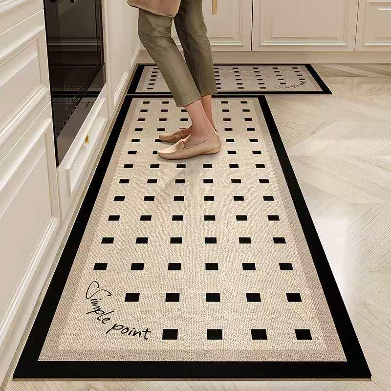 2 in 1 Rubber Bottom Anti Slip Kitchen Mats