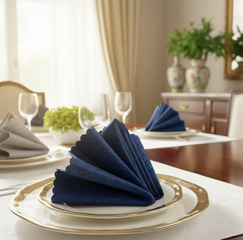 6Pcs Dining Napkins Pure White