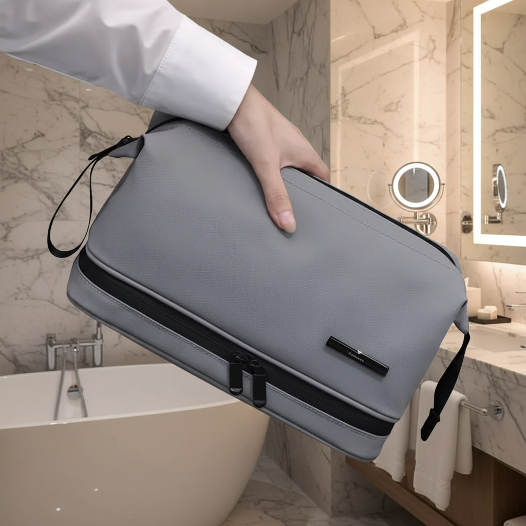 Double Layer Portable Travel Cosmetic Bag