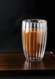 Stripe Double Wall Glass Mug – 450ml