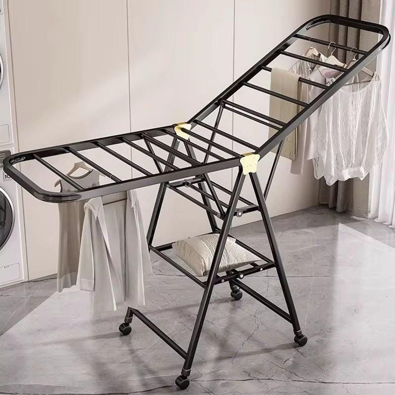 Movable Foldable Laundry Drying Rack