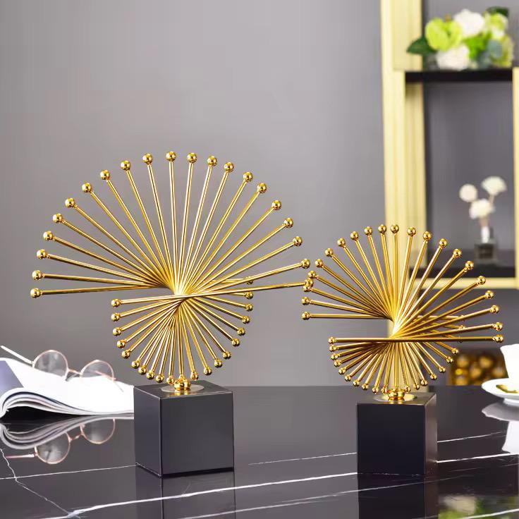 Executive Metal Abstract Spiked Sculpture